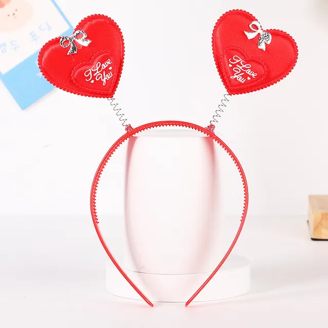 Red Heart Headband Accessories Three dimensional No 4 Style Love - Shop at LoveMi