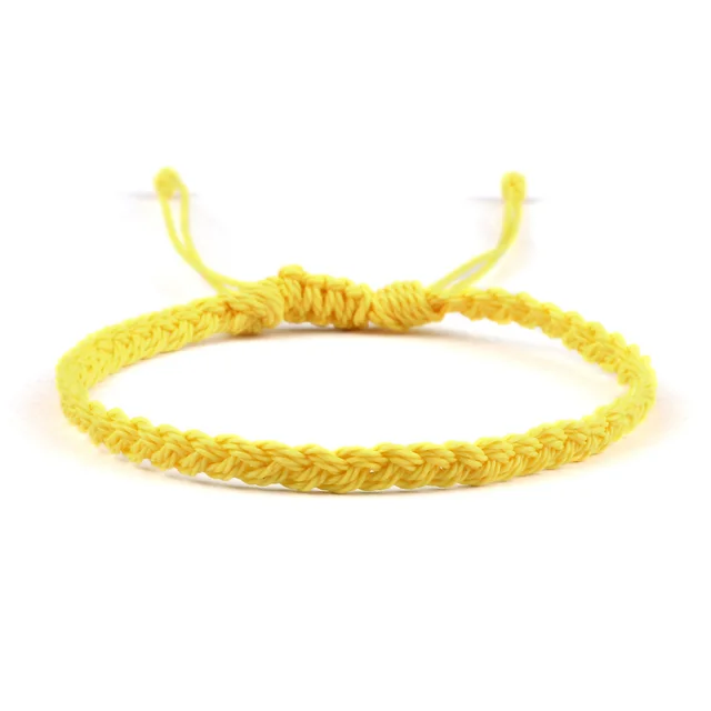 Women's Twist Weave Bracelet Dopamine Color Yellow - Shop at LoveMi