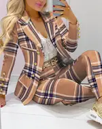 Khaki Grid