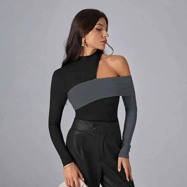 Women's Trendy Irregular Design Top Black - Shop at LoveMi