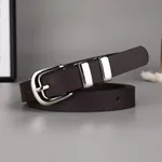 Brown Double Silver Buckle