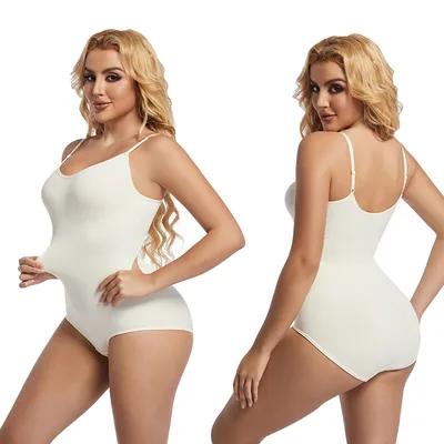 Seamless Body Shaping Tummy Tuck Butt Lift Plus Size Women Off White Briefs - Shop at LoveMi