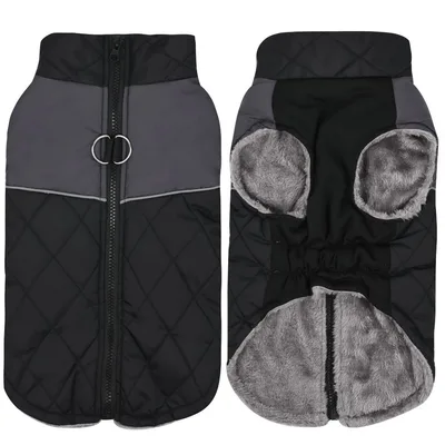 Chest Back Outdoor Pet Clothes Autumn And Winter Dog Clothes Waterproof Black - Shop at LoveMi