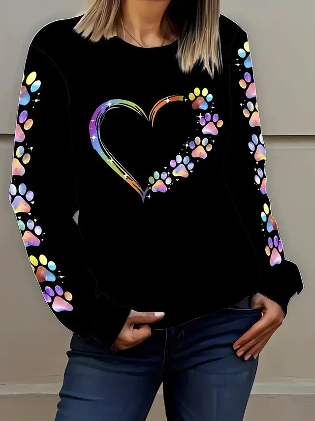 European And American Leisure Fashion Valentine's Day Long Sleeve Crew Neck Sweater Me01Me01Zn241215Y033 - Shop at LoveMi