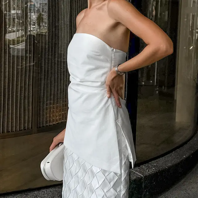 Fashion Tube Top Vest Design Sense Irregular Top White - Shop at LoveMi
