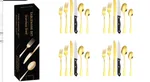 Tableware Set Stainless Steel Tableware For Combo 8 People - 24Pcs Gold Color - View 1