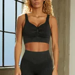 Matte Black Strap Bra