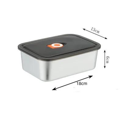 Stainless Steel Plate Refrigerator Storage With Lid Small And Medium - Shop at LoveMi