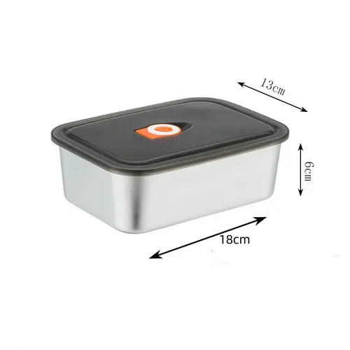 Stainless Steel Plate Refrigerator Storage With Lid Small And Medium - Shop at LoveMi