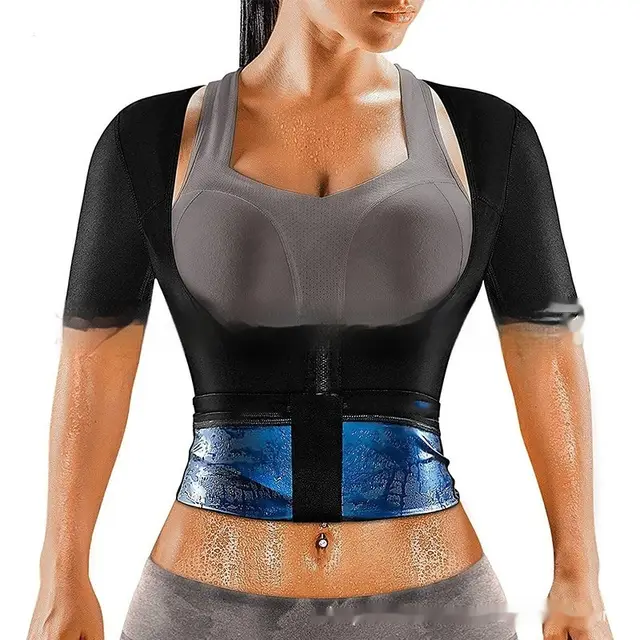 Waist Tight Women's Belly And Chest Support Workout Clothes Zipper Short Sleeve - Shop at LoveMi