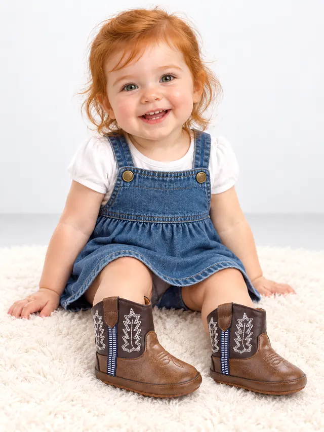 Baby Brown Western Cowboy Boots Brown - Shop at LoveMi