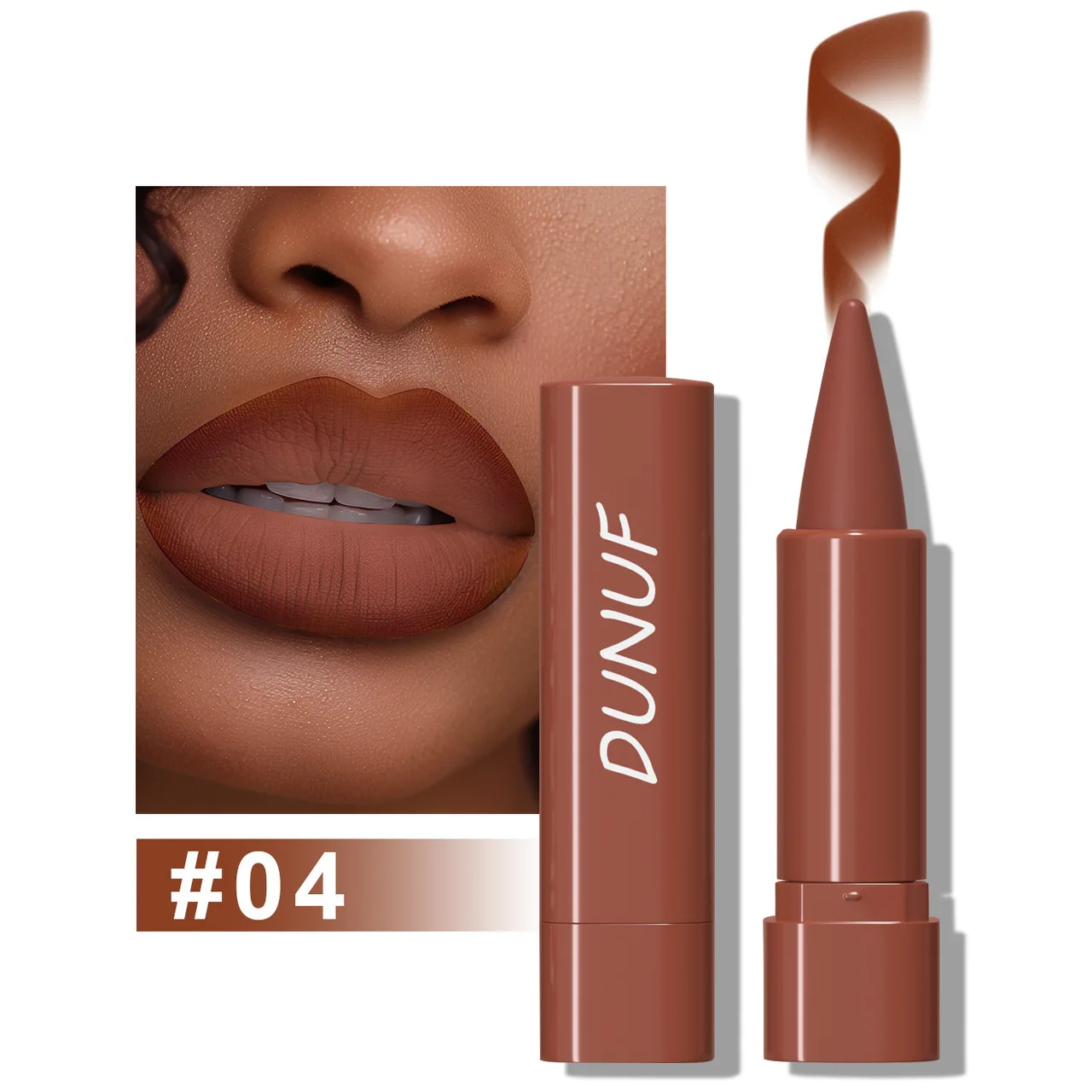 Waterproof And Durable Gradient Lip Liner Matte Finish Lipstick - 04 Color