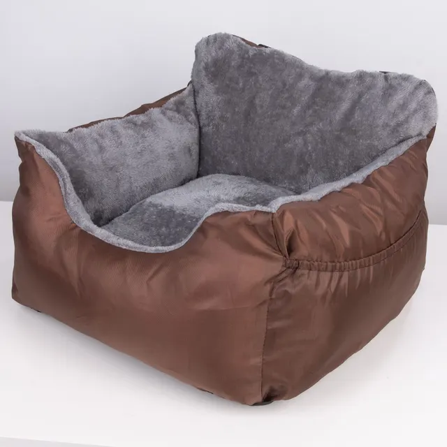 Car Pet Bed Automobile Cushion Dog Outing Seat Brown - Shop at LoveMi