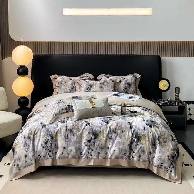 Autumn Light Luxury High grade Cotton Long staple Cotton Four piece Cotton Fragrance On The Other Bank - Shop at LoveMi