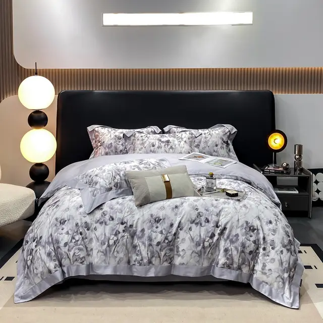 Autumn Light Luxury High grade Cotton Long staple Cotton Four piece Cotton Simi Flower Market - Shop at LoveMi