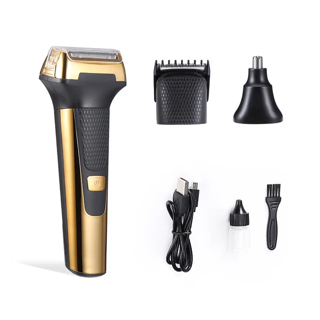 Three in one Multifunctional Electric Shaver Tmt42 Gold - Shop at LoveMi