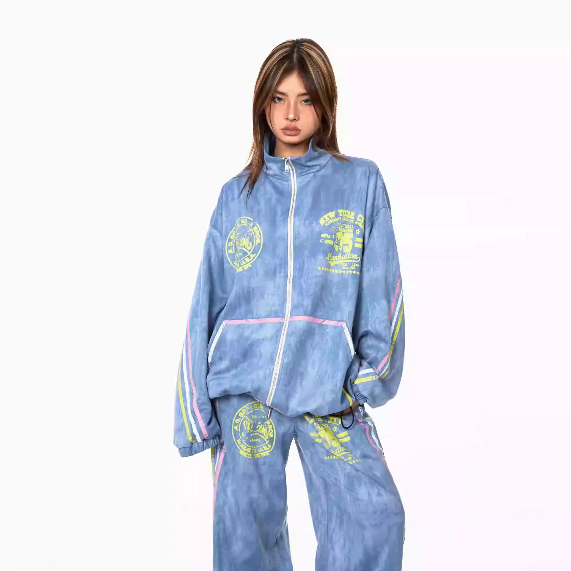 American Retro Suede Fabric Jacket Coat - Top