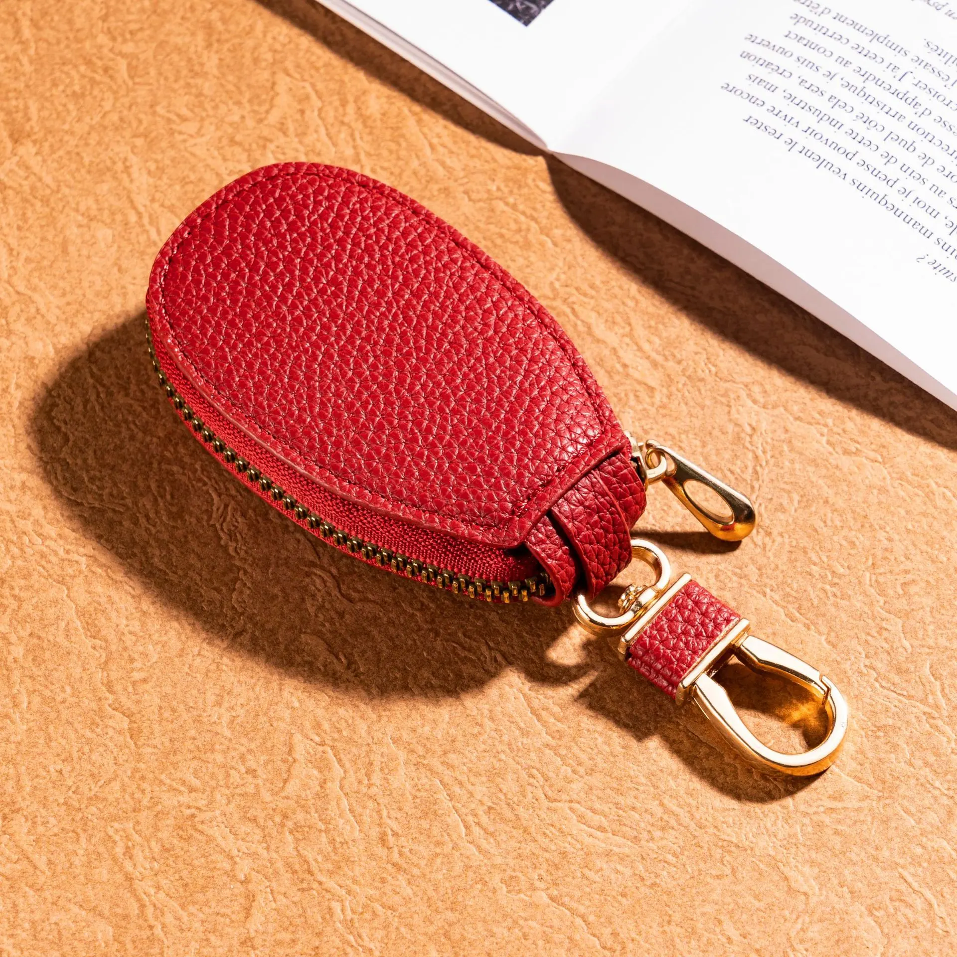 Fashion Personalised Car Key Case Unisex - 9112 Wine Red