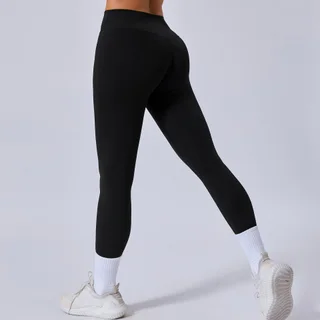 Running Nude Feel Quick-drying Fitness Pants Breathable Outer Wear Tight - Noble Black