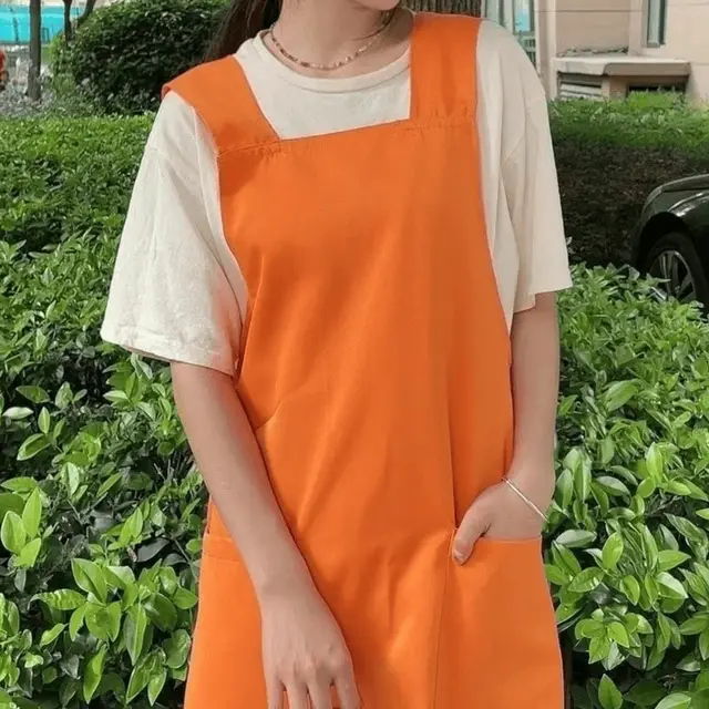Japanese style Minimalist Creative Baking Restaurant Oil proof Apron Orange - Shop at LoveMi