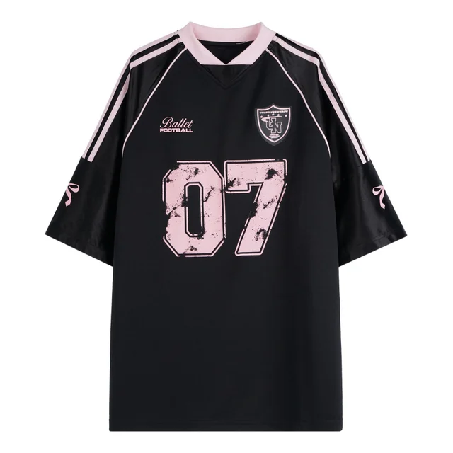 Casual Baseball Collar T shirt In Contrast Color Women Black Short Sleeve - Shop at LoveMi
