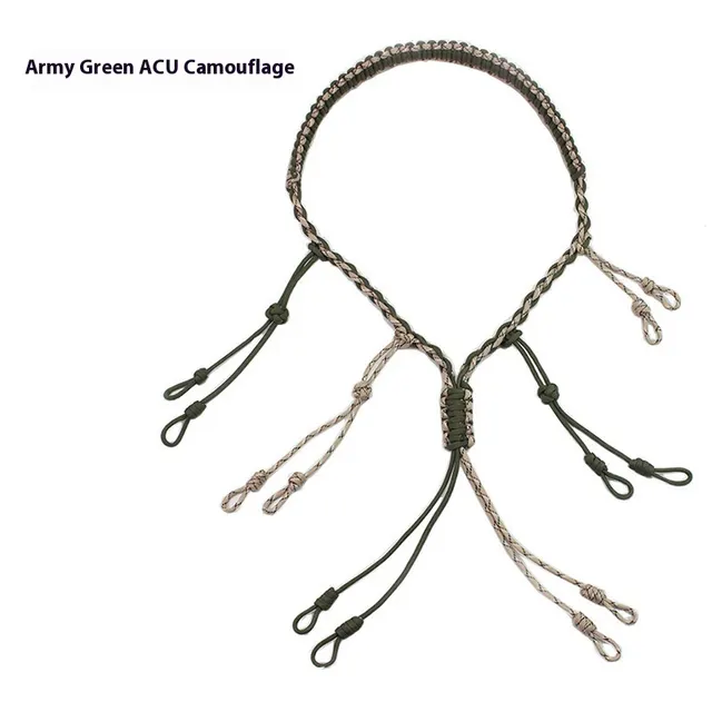 Outdoor Tactics Equipment Parachute Cord Collar Whistle Lanyard Army Green Acu Camouflage - Shop at LoveMi