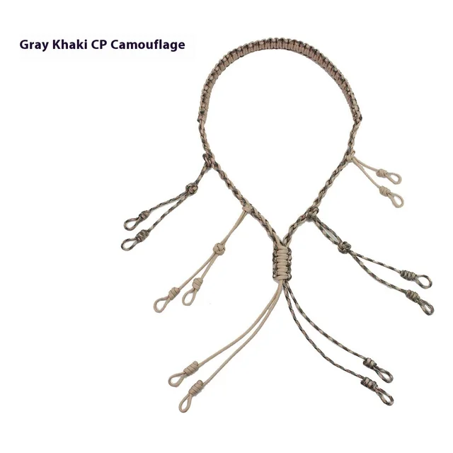 Outdoor Tactics Equipment Parachute Cord Collar Whistle Lanyard Khaki Cp Camouflage - Shop at LoveMi