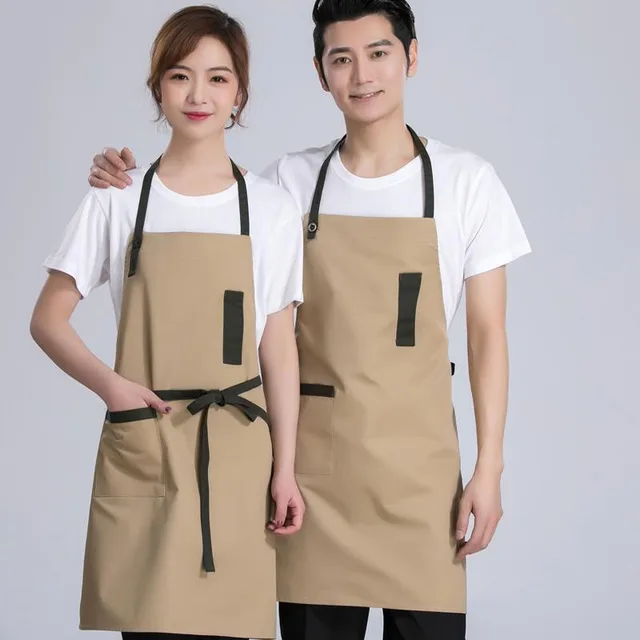 Restaurant Restaurant Kitchen Fashion Antifouling Clothing Apron Overalls Khaki - Shop at LoveMi