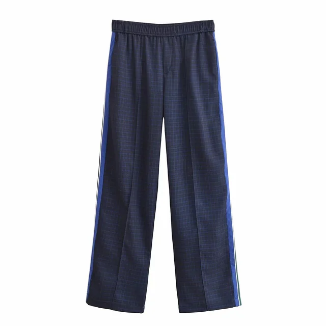 New Women's Striped Long sleeved Zipper Jacket Casual Elastic Waist Trousers Suit - Shop at LoveMi