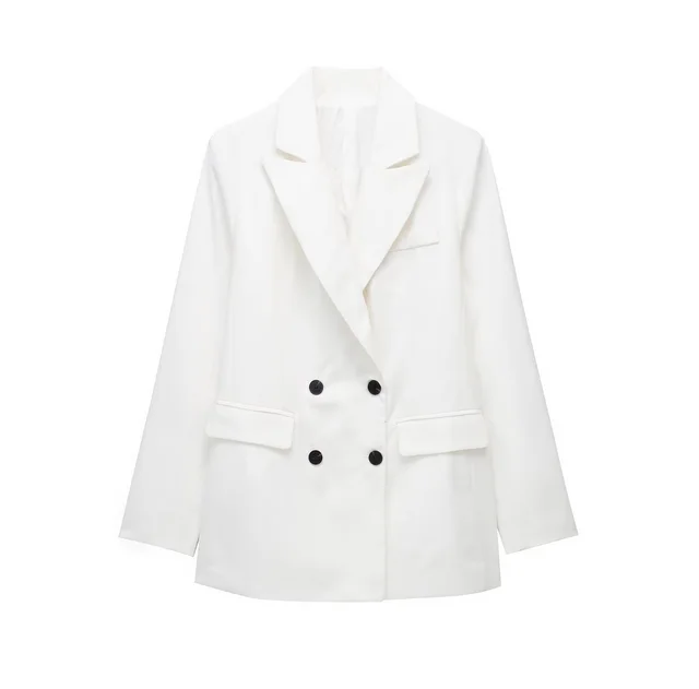 Linen Double Breasted Suit Coat Vest Straight leg Pants Suit White Suit - Shop at LoveMi