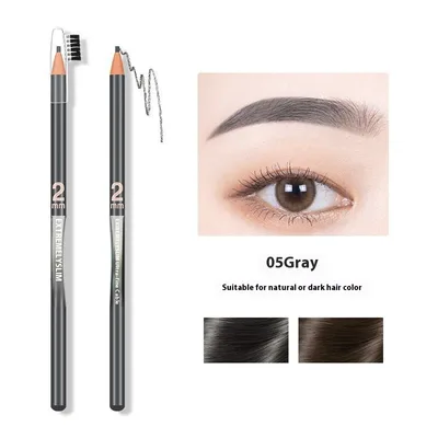 Line Drawing Waterproof Sweat proof Non fading Brushed Natural Eyebrow Pencil 05 Gray - Shop at LoveMi
