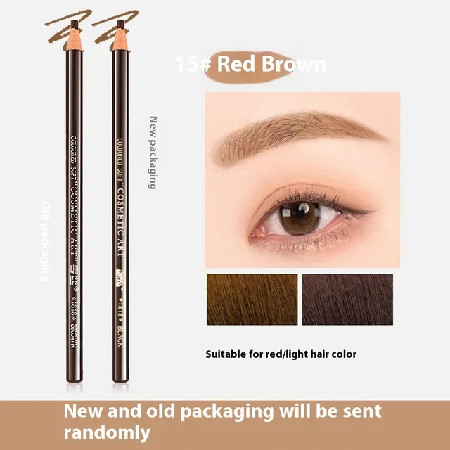 Line Drawing Waterproof Sweat proof Non fading Brushed Natural Eyebrow Pencil 15 Reddish Brown - Shop at LoveMi