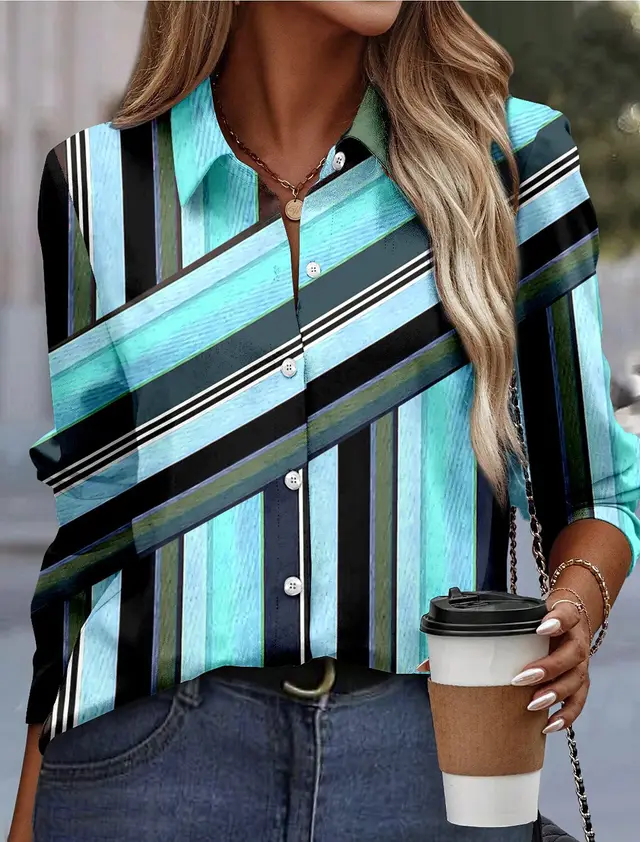 Elegant Women's Loose Long Sleeve Shirt 5Style - Shop at LoveMi