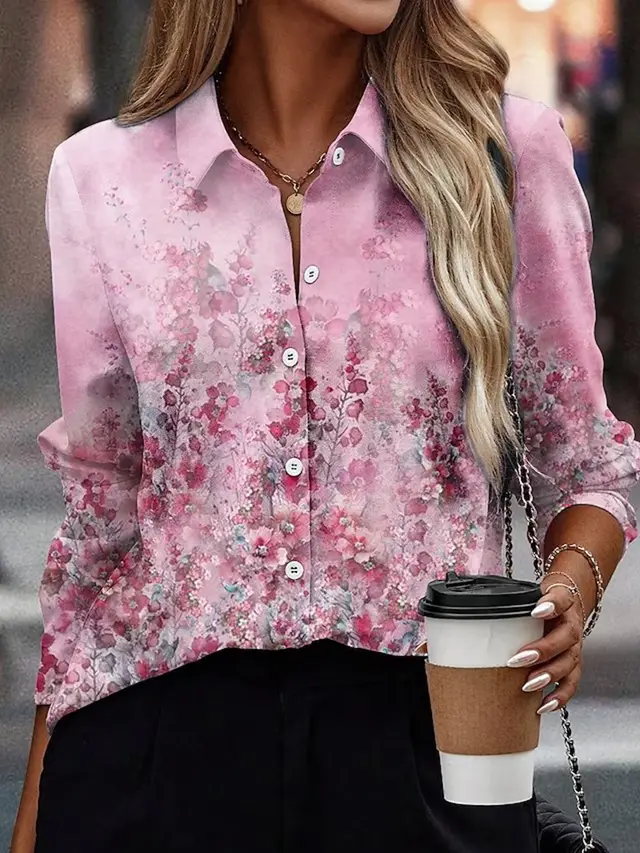 Elegant Women's Loose Long Sleeve Shirt 8Style - Shop at LoveMi