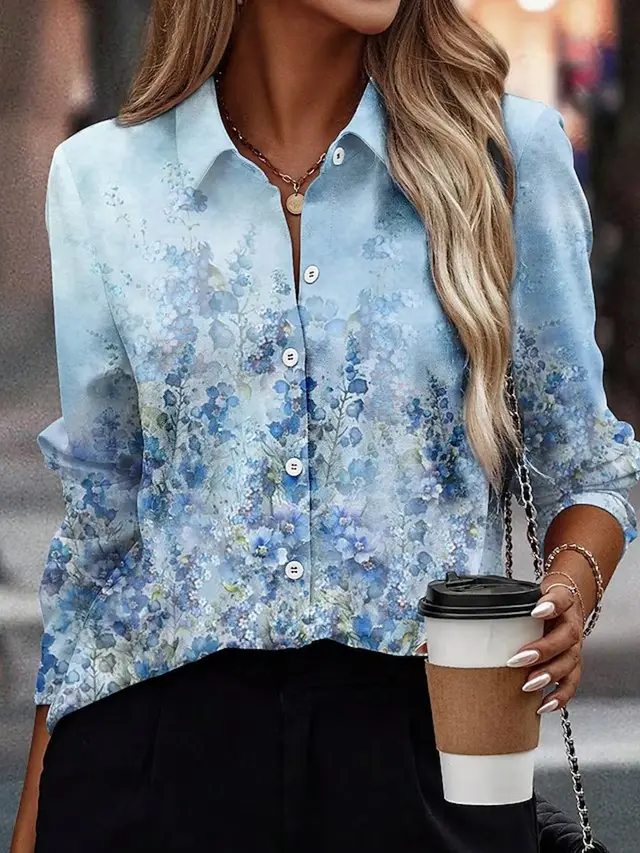 Elegant Women's Loose Long Sleeve Shirt 9Style - Shop at LoveMi