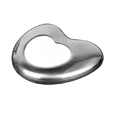 Heart shaped Alloy Beauty Massage Scraping Plate Silver - Shop at LoveMi