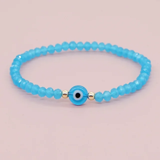Multi Color Fashion Cut Crystal Bracelet Simple Blue - Shop at LoveMi
