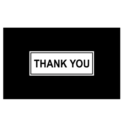 Gift Packaging 50 SheetsPack Simple Black Thank You Cards K 155 Style - Shop at LoveMi