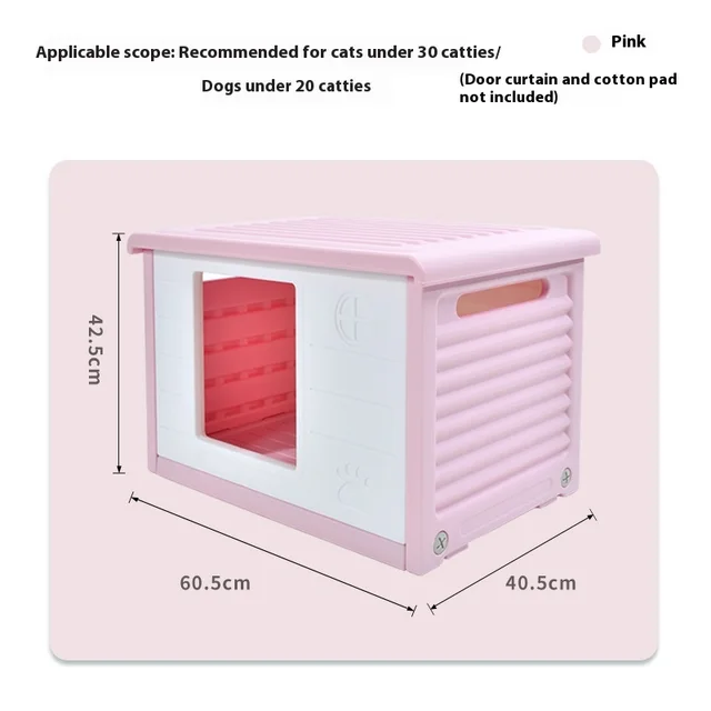 Outdoor Kennel Outdoor Rainproof Pet Bed Pink - Shop at LoveMi