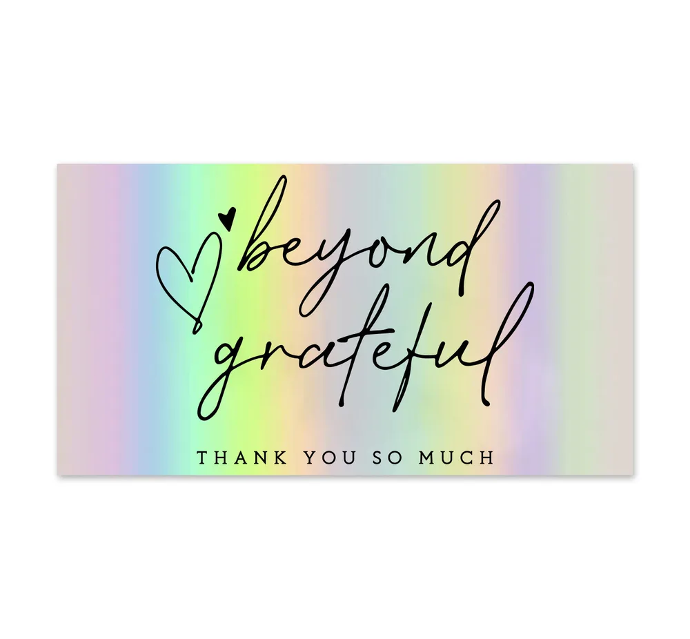 50 SheetsPack 5 9cm Thank You For Supporting My Small Business Laser Thank you Card Kp23 Style - Shop at LoveMi