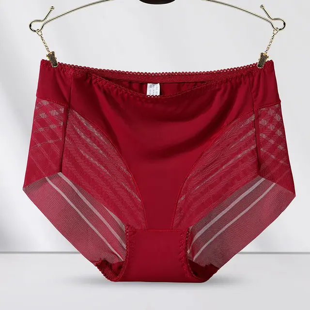 Fashion Hollowed out Lace Women's Panties Wine Red - Shop at LoveMi