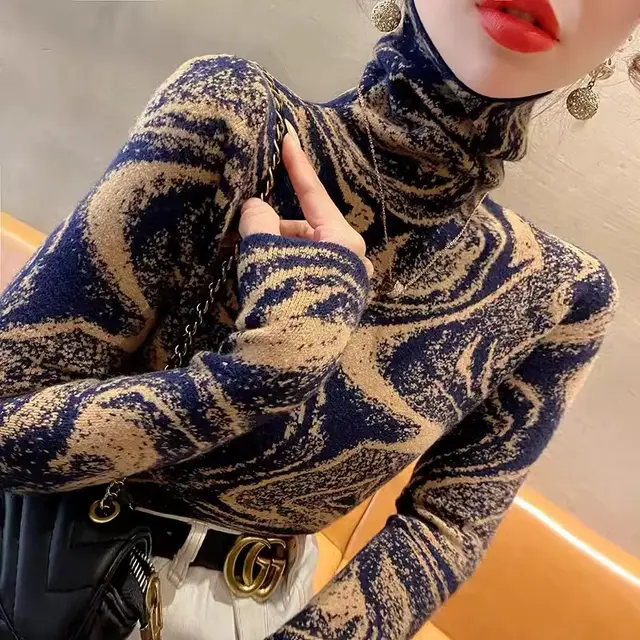 Women's Turtleneck Sweater Bottoming Shirt Autumn And Winter Fashionable Moon And Night - Shop at LoveMi