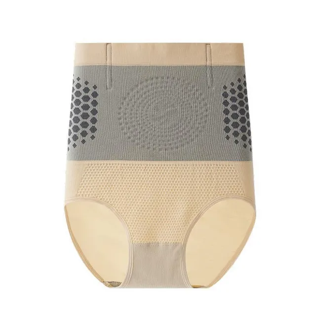 Seamless High Waist Honeycomb Abdominal Pants Postpartum Body Shaping Pants Skin Color - Shop at LoveMi