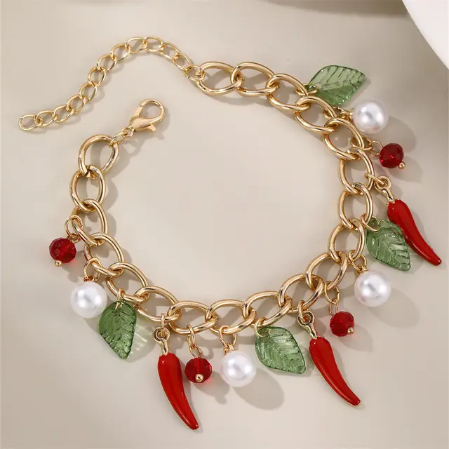 Valentine's Day Bracelet Red Accessories Cherry Bracelet Bz2160Lajiao - Shop at LoveMi