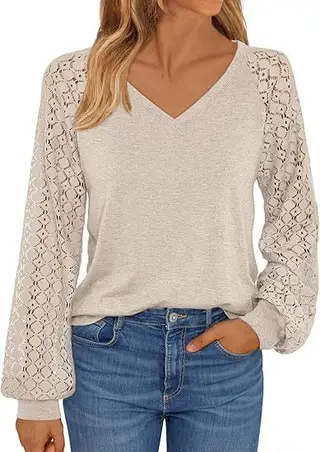 Women's Business Casual Shirt Fashion - Apricot