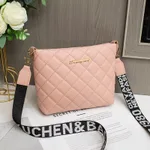 Small Messenger Bag For Women Trend Lingge Embroidery Female Shoulder Bags Fashion Chain Ladies Crossbody Purse - Pink