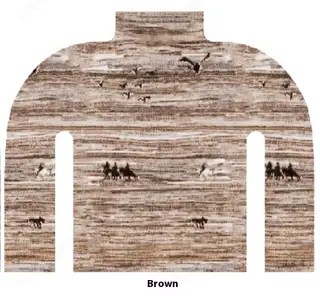 Inner Match Slimming Printed Long-sleeved T-shirt - Brown