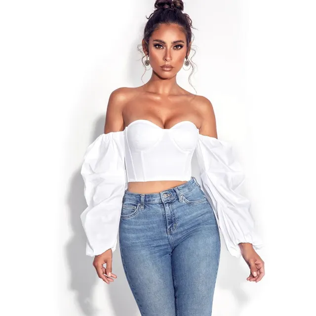 Fashion Personality Female Crop top Short Top White - Shop at LoveMi