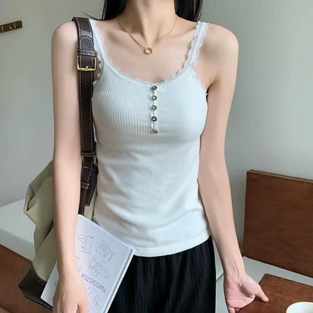 Fleece lined Thick Lace Knitted Bottoming Shirt White - Shop at LoveMi