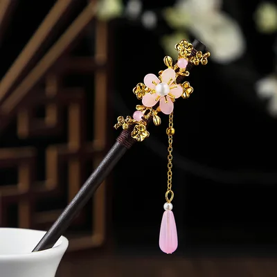 Ebony Hairpin Cheongsam Hanfu Tassel Moonlight Falls - Shop at LoveMi